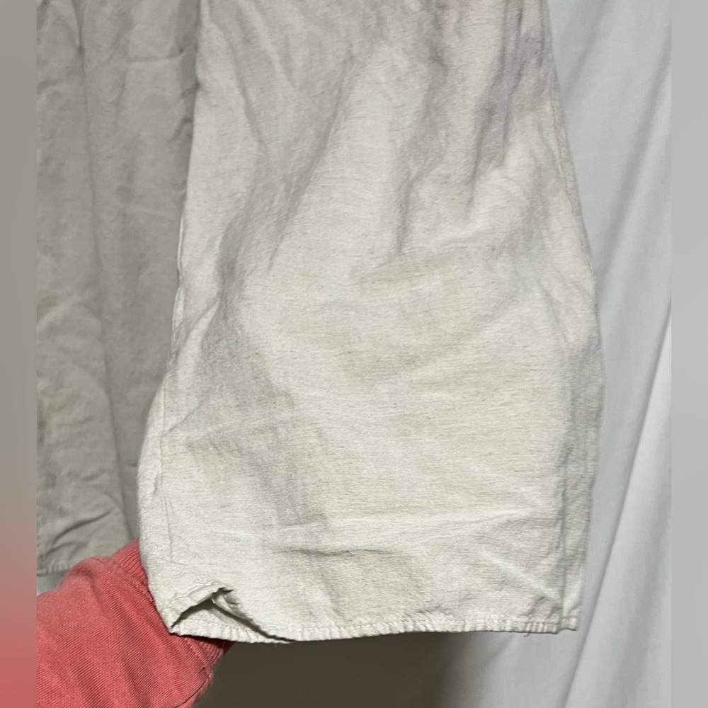 Vintage Wide Leg Cropped High Waist Linen Blend Pants Vacation Resort Summer - Picture 3 of 9